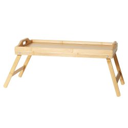 Smart foldbar sengebakke i bambus - ml: 50x30x21 cm