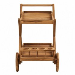 Elegant Pasaku Serveringsvogn i teak - 86x50x81 cm