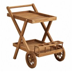 Elegant Pasaku Serveringsvogn i teak - 86x50x81 cm