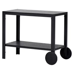 Vedligeholdelsesfri serveringsvogn i polywood og aluminium - 90x45x74 cm