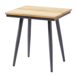 Side-/sofabord i kombination af aluminum og teak tr. Model Rio