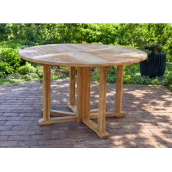 Runt fj�rilsbord i teak - Modell Isabella