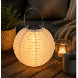 OUTFIT Solcellelanterne �25 cm � H�ngende LED Lanterne til Have &amp; Terrasse