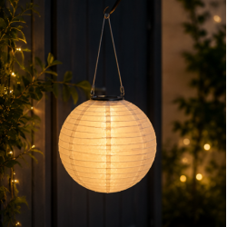 OUTFIT Solcellelanterne �25 cm � H�ngende LED Lanterne til Have &amp; Terrasse