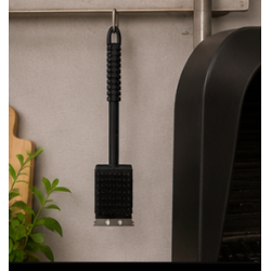 Dan Grill 3-i-1 Grillb�rste � Langt skaft med st�lb�rste, svamp og skraber