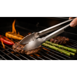 DANGRILL grills�t i rustfrit st�l � 2 dele med tang og grillspade