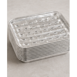 Alubakker med huller 34 � 23 cm � 5 stk. til grill &amp; ovn
