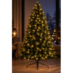 Autentisk genanvendeligt LED grantr� inkl. LED lys. V�lg h�jde