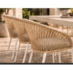 Moderne Mio haves�t � 204�104 cm bord i sintret sten look &amp; 6 stole