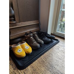 Sort skobakke 40x70 cm - Skner gulvet mod vand og snavs med en nem og praktisk opbevaring,