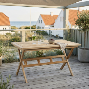 Maja Teak Havebord 120 x 70 cm til 4-6 personer - Perfekt til den mindre terrasse!