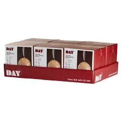 HYGGELIG GLASKUGLE!!. Glaskugle - M/SNE -  Med IP20 Batteribox til indendrs brug - Vlg Strrelse