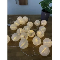 Solcelledrevet rispapirslysk�de! Indend�rs og udend�rs - IP44! Bruge s� godt som ingen str�m.