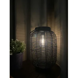 Solar lanterne pre - PVC/metal sort - VLG MELLEM FLERE STRRELSER!!