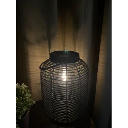 Solar lanterne pre - PVC/metal sort - VLG MELLEM FLERE STRRELSER!!