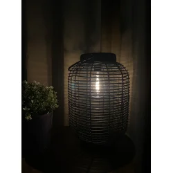 Solar lanterne pre - PVC/metal sort - VLG MELLEM FLERE STRRELSER!!