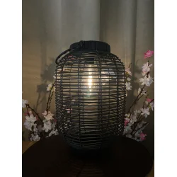 Solar lanterne pre - PVC/metal sort - VLG MELLEM FLERE STRRELSER!!