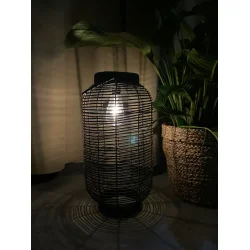 Solar lanterne pre - PVC/metal sort - VLG MELLEM FLERE STRRELSER!!