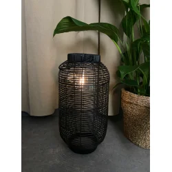 Solar lanterne pre - PVC/metal sort - VLG MELLEM FLERE STRRELSER!!