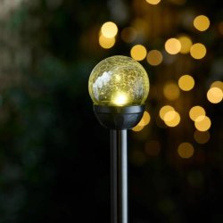 Solar lampe til haven inkl. jordspyd. PERFEKT BELYSNING TIL N�R HAVEN BLIVER FOR M�RK!!!