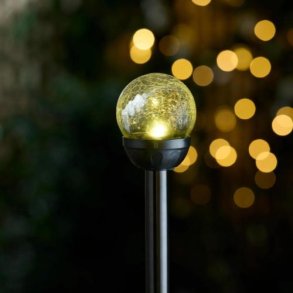 Solar lampe til haven inkl. jordspyd. PERFEKT BELYSNING TIL N�R HAVEN BLIVER FOR M�RK!!!