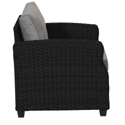 Solskins Loungestol i sort - VEDLIGEHOLDELSESFRI LOUNGESTOL MED HYNDE!!