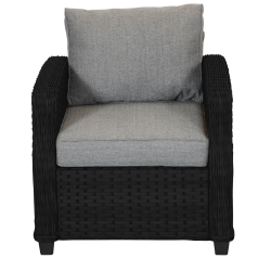 Solskins Loungestol i sort - VEDLIGEHOLDELSESFRI LOUNGESTOL MED HYNDE!!