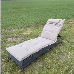 Solvognshynde Lux m/ Nakkepude i struktur syet polyester, s man ikke bliver svedig! - Flere Farver