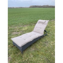 Solvognshynde Lux m/ Nakkepude i struktur syet polyester, s man ikke bliver svedig! - Flere Farver