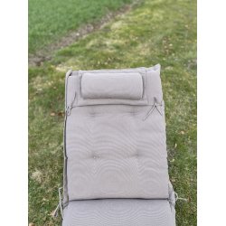 Solvognshynde Lux m/ Nakkepude i struktur syet polyester, s man ikke bliver svedig! - Flere Farver