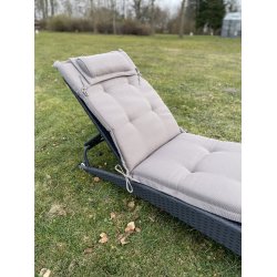 Solvognshynde Lux m/ Nakkepude i struktur syet polyester, s man ikke bliver svedig! - Flere Farver