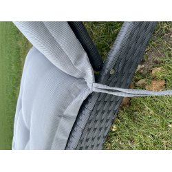 Solvognshynde Lux m/ Nakkepude i struktur syet polyester, s man ikke bliver svedig! - Flere Farver