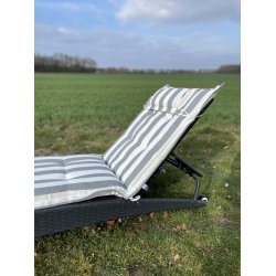 Solvognshynde Lux m/ Nakkepude i struktur syet polyester, s man ikke bliver svedig! - Flere Farver