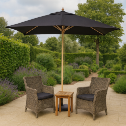 Olefin parasol Str. 3x3 M - Dug har UV50+ solbeskyttelse - Vlg farve. Model: Alicante