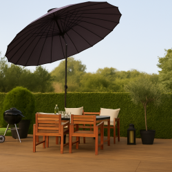 Parasoll 2,75m. vlj parasoll - Vattentt + Dug har UV30+ solskydd. Modell: Shanghai