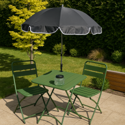 Bordsparasoll inkl. fste - : 110 cm. Vlj frg