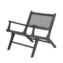 Linnea lnestol med armln og rattan flet - vlg farve