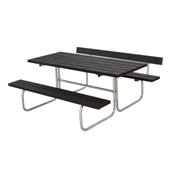 Bordbnkest 6 personer - metalstel og grundmalet tr - med et rygln - vlg farve