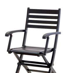 Fjrilsset - fllbord + 4 fllbara stolar - mattsvart