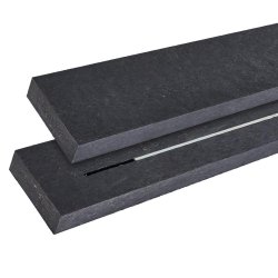 Bordbnkest til 4 personer i sort genanvendeligt plast 