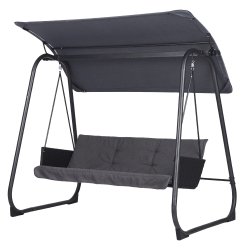 Hj-kvalitets 3 personers hngesofa i naturrattan - vedligeholdelsesfri