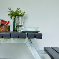 Stort bordbnkest uden rygln - 6 personer - vlg farve