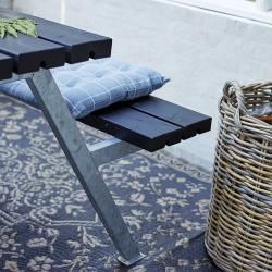 Stort bordbnkest uden rygln - 6 personer - vlg farve