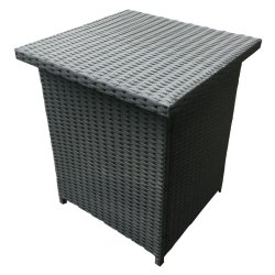 Lille vedligeholdelsesfri hyndeboks til sdehynder - Fremstillet i alu og sort polyrattan