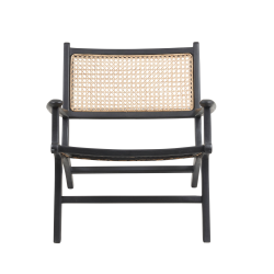 Linnea lnestol med armln og rattan flet - vlg farve