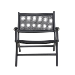 Linnea lnestol med armln og rattan flet - vlg farve