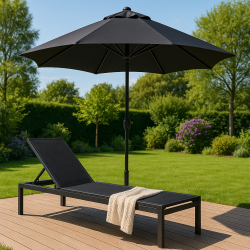 Marknadsparasoll - : 3 m - w / Tilt. Vlj frg - Vattentt + Dug har UV30+ solskydd. Mod. Sevilla