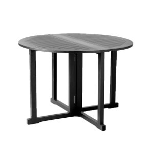 Rundt sortmalet butterfly mahognibord - Model Isabella