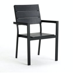 Havembelst sort - 100% vedligeholdelsesfrit med 6 stabelstole med armln