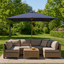 Lyxigt vattenavvisande parasoll med UV30+ solskydd - Modell: Sol - Vlj frg